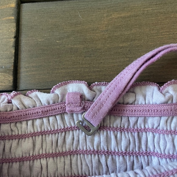 Abercrombie Kids 10/12 Purple 'Ruffled/Ruched' Tank top with Removable Straps - Picture 7 of 7